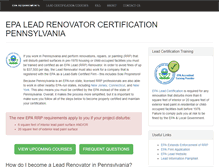Tablet Screenshot of leadcertificationpa.com